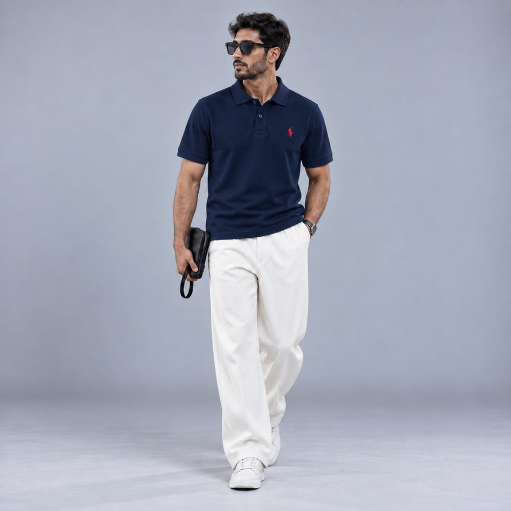 Navy Club Polo T-Shirt