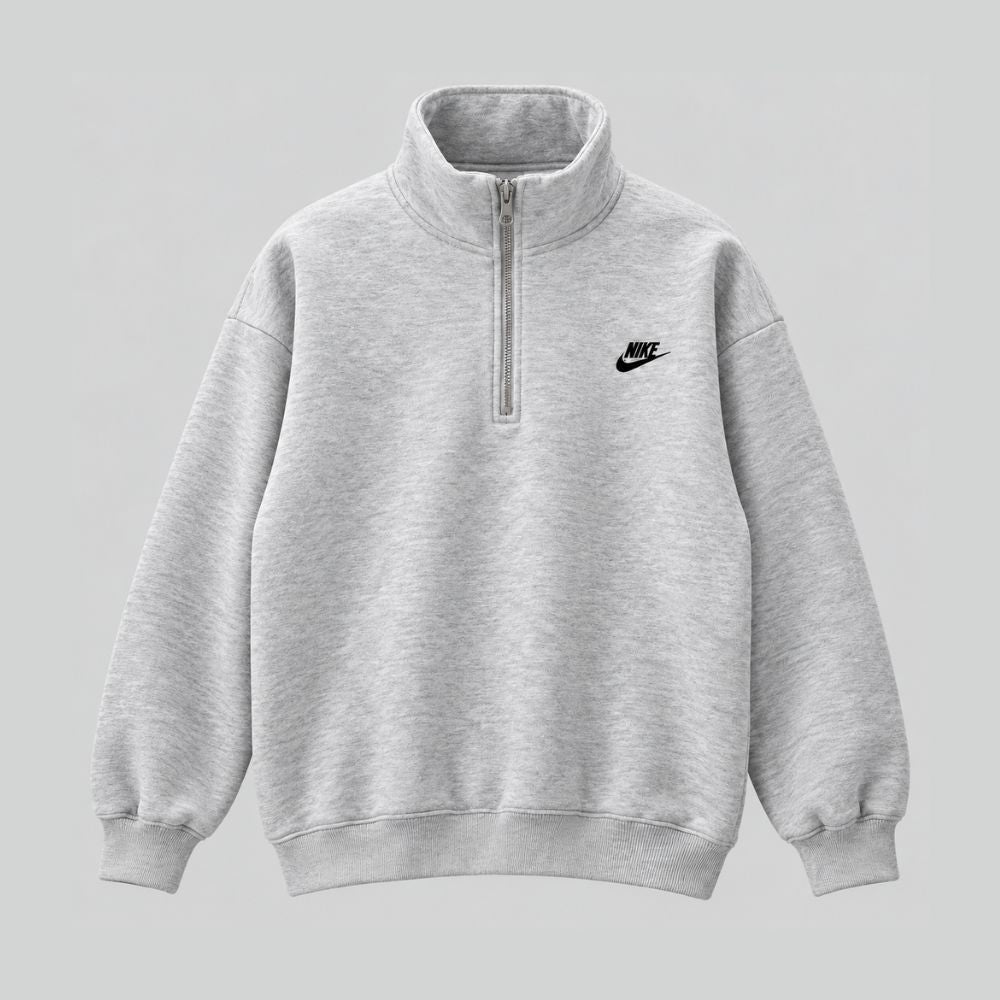Silver Mist – Grey Halfzip Sweater