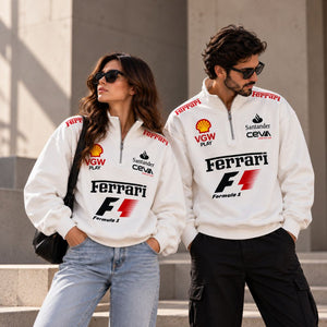 Racing Halfzip Sweater  – White Motorsport Edition