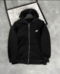 Midnight Essential Zip-Up Hoodie – Black Unisex