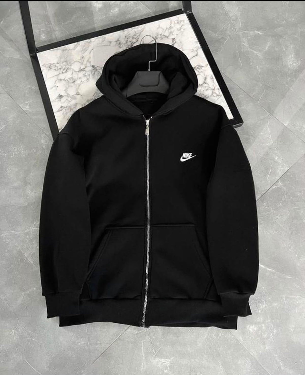 Midnight Essential Zip-Up Hoodie – Black Unisex