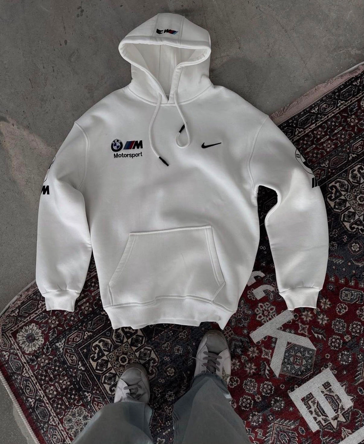 Velocity M Street Racing Hoodie – White Unisex