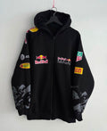 Formula Rush Racing Zip-Up Hoodie – Black Unisex