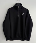 Midnight Edge Quarter-Zip Sweatshirt – Black Unisex