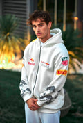 Apex Racing Full-Zip Hoodie – White Motorsport Streetwear