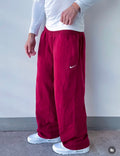 Burgundy Street Wide-Leg Pants