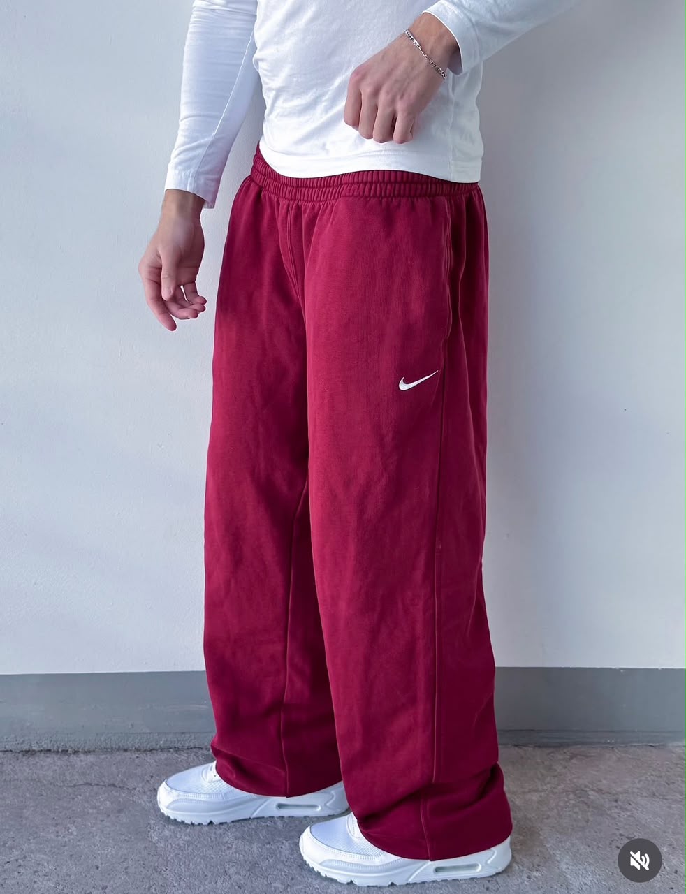 Burgundy Street Wide-Leg Pants